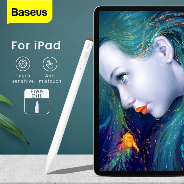 BASEUS Smooth Writing (Active + Passive Version) Universal Type-C Charging Capacitive Stylus Pen with 1 Active Tip + 1 Passive Cap