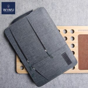 WIWU Premium Nylon Fabric 360 Degree Protection Waterproof Pocket Laptop Sleeve