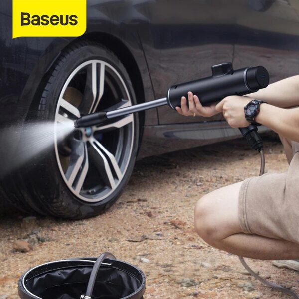 BASEUS Dual Power Portable Electric Car Wash Spray Nozzle Cleaning Kits for Cleaning Car Wash