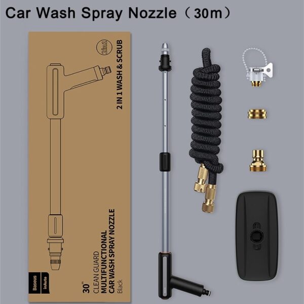 Baseus 2in1 Wash & Scrub High Pressure Washer Spray Nozzle Car Washing Tools for Car - 30M