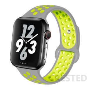 COTEetCI Apple Watch Nike Sport Band - Silver Yellow