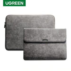 UGREEN 13.3 Inch Bag Laptop PU Suede Leather Soft Padded Zipper Sleeve Case