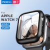 ROCK Full Coverage PC Bumper Case HD Clear Screen Protector for iWatch 7 41mm/45MM