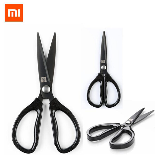 Huohou Titanium-plated 2Pc Non-slip Black Sharp Scissors Sets