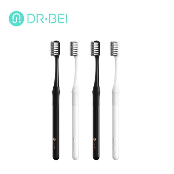 DR BEI 4Pcs Bamboo Joint Bass Toothbrush