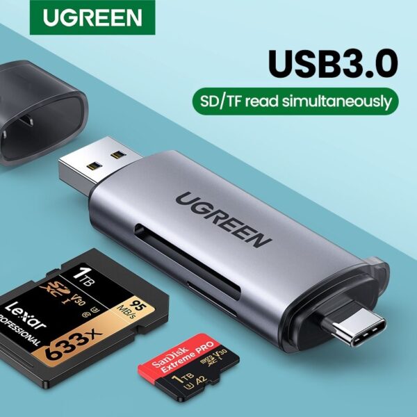 Ugreen Type-C USB 3.0 to TF SD OTG Memory Card Reader