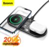 BASEUS Digital LED Display 2 in 1 Wireless Charger