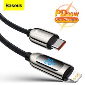 BASEUS Display Fast Charging Data Cable Type-C to IP 20W 1m
