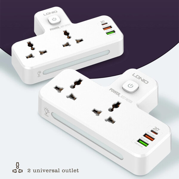 LDNIO SC2311 20W 3-Port USB Charger Extension Power Strip