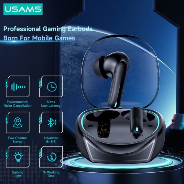 USAMS XJ Series Dual-mic ENC TWS Gaming Earbuds