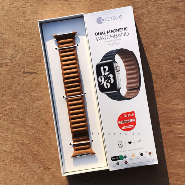 COTEetCI Dual Magnetic Leather Band For iWatch