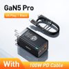 BASEUS GaN5 Pro Fast Charger 2 Type C + 1 USB 65W Charger CN Plug Adapter