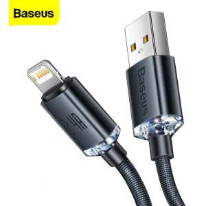 BASEUS Crystal Shine Series 2.4A Fast Charging USB to iP Data Cable 1.2m