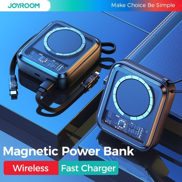 Joyroom JR-L007 22.5W 10000mAh Magnetic Wireless Power Bank with Built in Lightning Cable