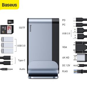 Baseus UnionJoy 16 Port Two Screen Multifunctional Type C Hub Adapter