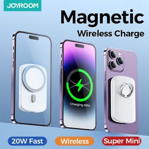 JOYROOM JR-W050 20W 10000mAh Mini Magnetic Wireless Power Bank with Ring Holder