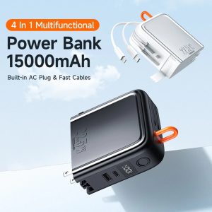 Mcdodo 22.5W 15000mAh Powerbank & Universal Charger with Built-in Cable