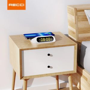 Recci RCW-22 15W Wireless Charger with Digital Alarm Clock