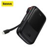 Baseus Qpow Pro 20000mAh 20W Digital Display Power Bank with built-in Lightning Cable