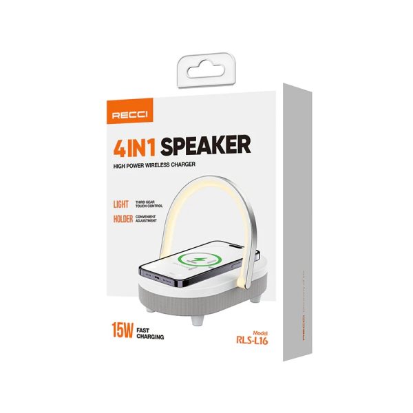 Recci RLS-L16 4in1 Speaker High Power Wireless Charger