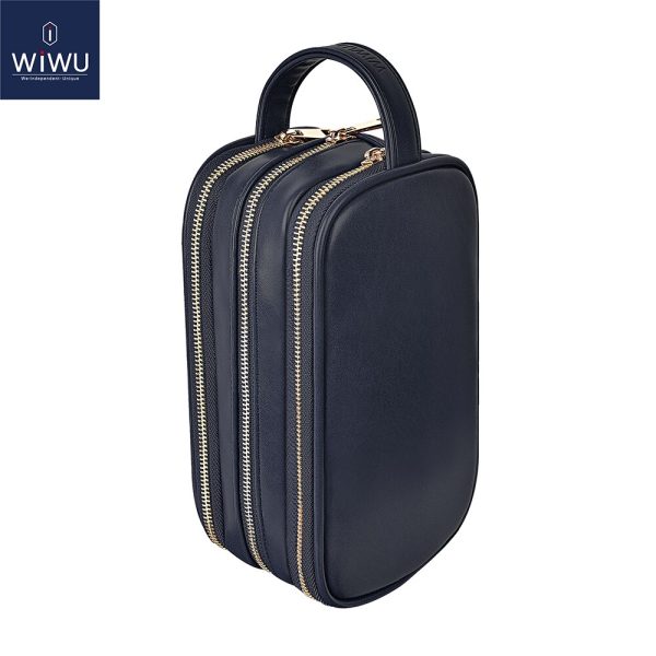 WiWU Salem Lux 3 Layers PU Leather Storage Bag - Blue