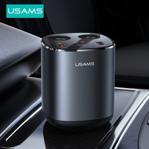 USAMS US-CC151 245W 3 Ports + Dual Cigarette Lighters Fast Car Charger