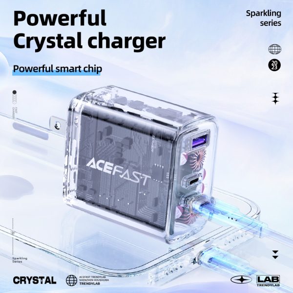 Acefast A47 Crystal Series PD 65W Gan3 Wall Charger