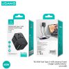 USAMS US-CC199 65W GaN Fast Charging Dual Type-C+USB-A Universal Travel Adapter (US / AU / UK / EU Plug)