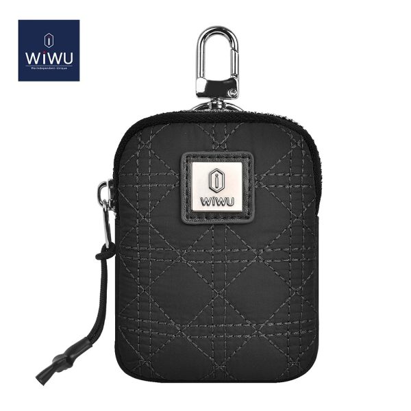 WIWU Q-Pouch Portable Mini Cotton Earphone Case - Black
