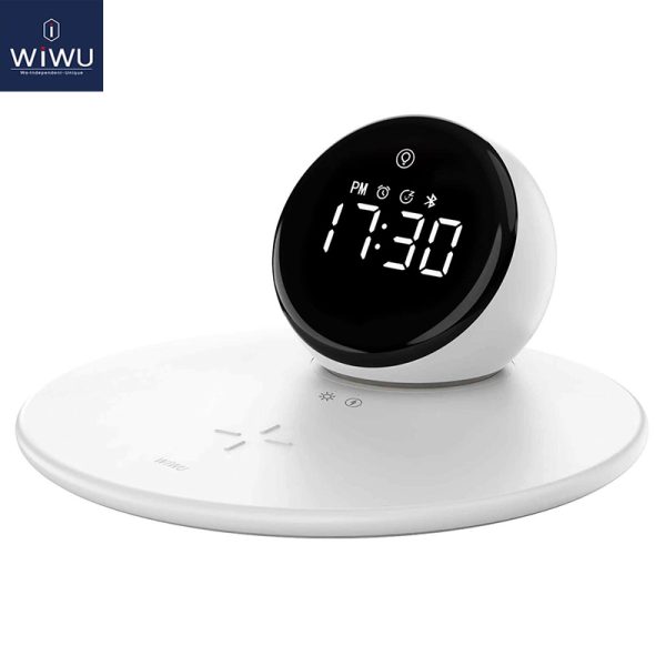 WIWU WI-W017 Night Light Wireless Charging Clock Bluetooth Speaker