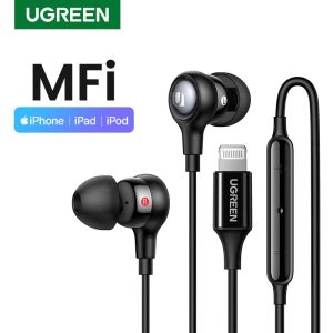 Ugreen MFI Certified Wired Earphones with Lightning Connector