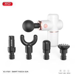 XO XO-FG01 Smart Fascia Massage Gun with 4 Replacement Heads