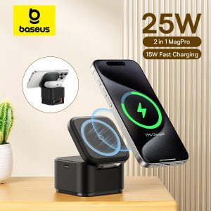 Baseus MagPro 2-in-1 25W Magnetic Wireless Charger for iPhone & AirPods