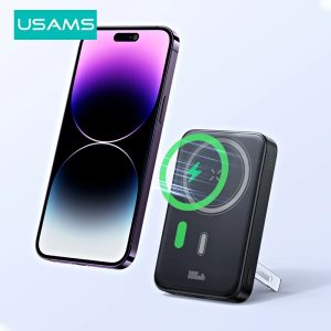 Usams US-CD219 10000mAh Magnetic Wireless Fast Charging Power Bank with Type-C Cable