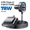 Joyroom JR-CL05 78W Multi 5 Ports (2PD+3QC3.0) Fast Car Charger Joyroom JR-CL05 78W Multi 5 Ports (2PD+3QC3.0) Fast Car Charger