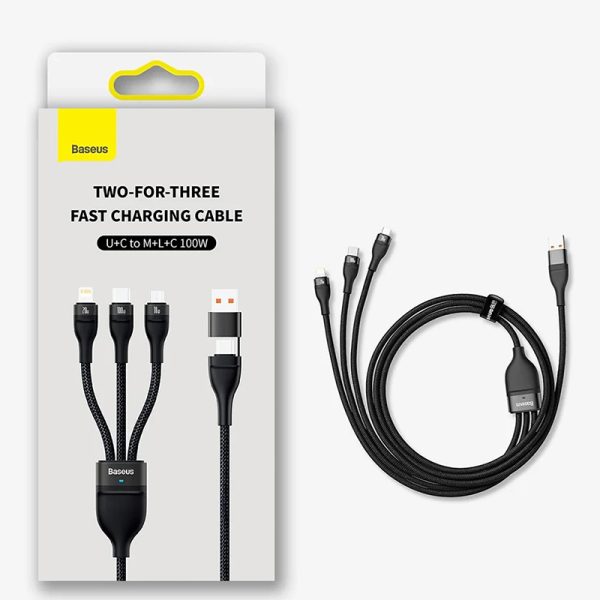 Baseus Flash Series Two-for-Three Fast Charging Data Cable