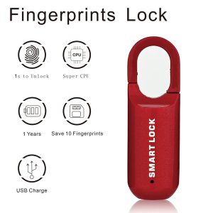 Smart Fingerprint Padlock Keyless USB Rechargeable Anti-Theft Security Lock