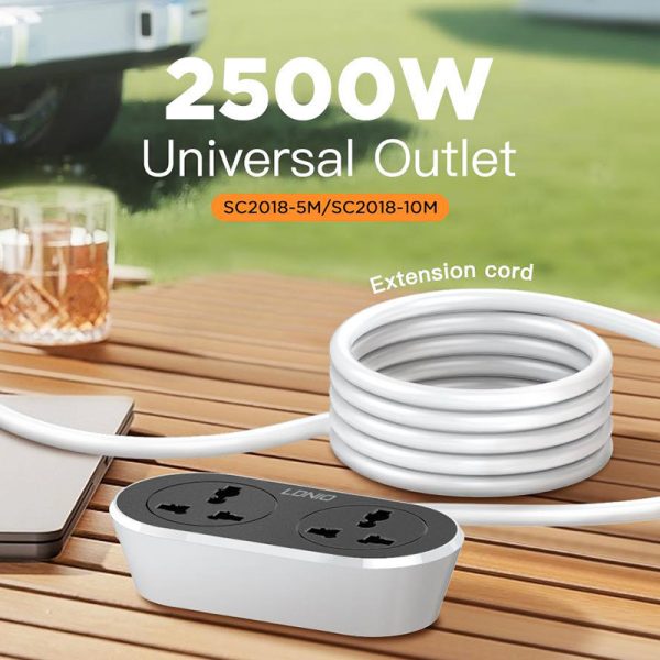 LDNIO SC2018 Universal Outlet Extension Cord