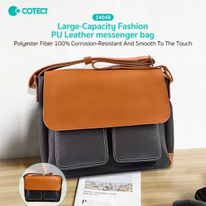 COTECi 14048 Large Capacity Fashionable PU Leather Shoulder Bag