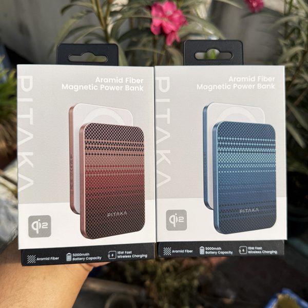 Pitaka Aramid Fiber 5000mah 15W Magnetic Wireless Power Bank