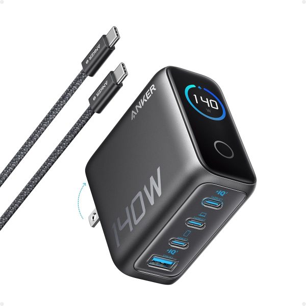 Anker 140W 4-Port PD Laptop Charger with USB-C Cable