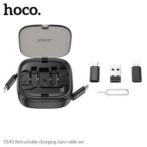 Hoco U140 All-IN-One Portable Retractable Charging Data Cable Set