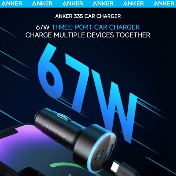 Anker 67W Powerful Triple-Port Car Charger