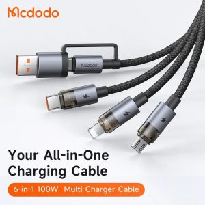 Mcdodo CA7260 6in1 100W Transparent Cable