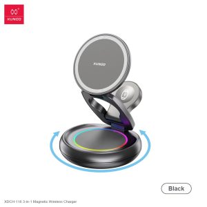 Xundd XDCH-116 Foldable & Rotatable 3in1 Wireless Charger