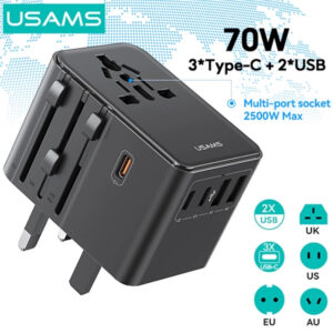 Usams CC310 70W Three Type-C+ Dual USB Universal Travel Adapter