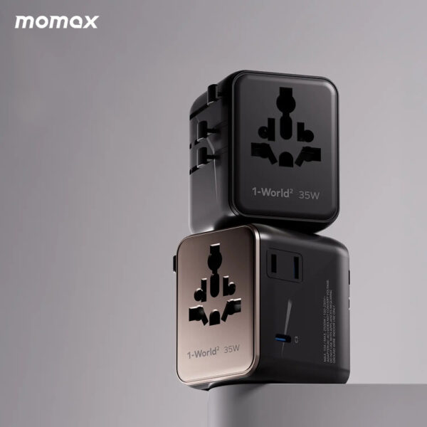 Momax 1-World² 35W 5-Port Dual AC Travel Adapter