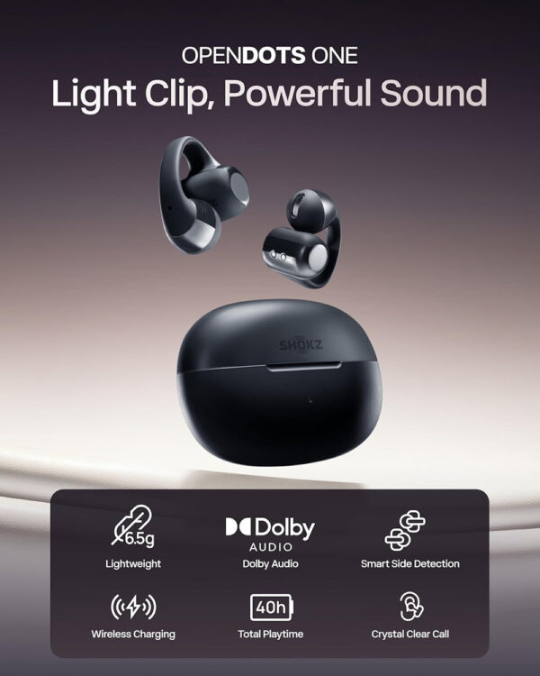 Shokz OpenDots ONE Open-Ear Clip-On True Wireless Earbuds