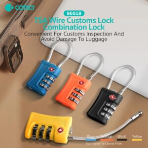 COTECi 86018 TSA Wire Customs Lock Combination Lock