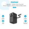 Momax UA25 1-World2+ 100W 4-Port Dual AC Travel Adapter